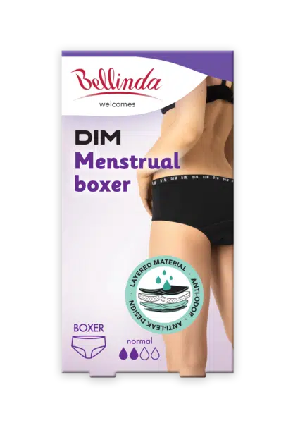 Bellinda 
MENSTRUAL BOXER NORMAL - Bavlnené menstruačné nohavičky - čierna