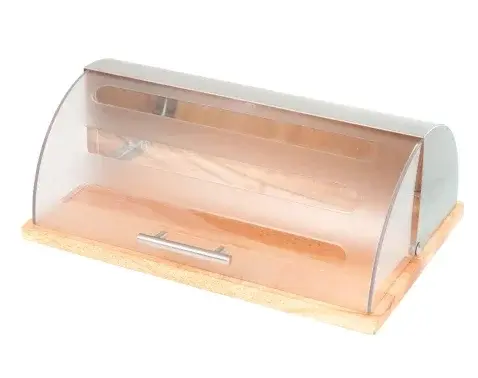 Chlebník Grande 39 cm, nerez/drevo%