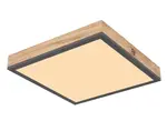 Stropné LED osvetlenie Doro 30x30 cm, drevený vzhľad%