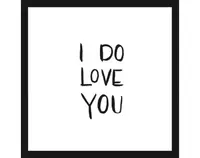 Rámovaný obraz I do love you, 30x30 cm%