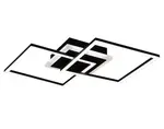 Stropné/nástenné LED osvetlenie Venida, čierna mat, hranaté%