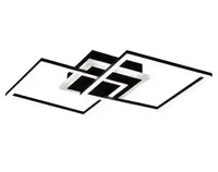 Stropné/nástenné LED osvetlenie Venida, čierna mat, hranaté%