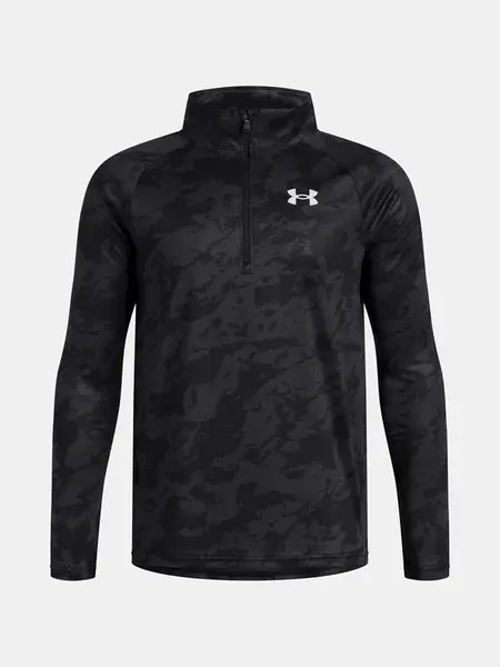 Chlapecké tričko Under Armour UA Tech 2.0 1/2 Zip-BLK - Kluci