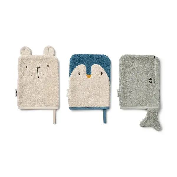 Detská rukavica na umývanie Liewood Sylvester Washcloth 3-pack