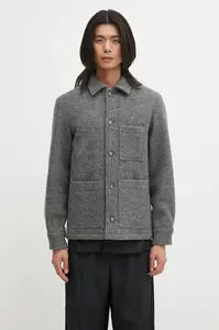 Vlněná bunda A.P.C. veste emile logo