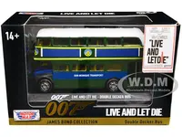 Double Decker Bus "San Monique Transport" James Bond 007 "Live and Let Die" (1973) Movie "James Bond Collection" Series Diecast Model by Motormax