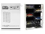 Showcase 12 Car Display Case Wall Mount with Black Back Panel and Extra Space "Mijo Exclusives" for 1/64 Scale Models