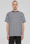 Pánské tričko Oversized Check černé/bílé