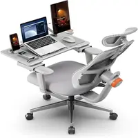 NEWTRAL MAGICH003 Ergonomic Chair + Detachable Workstation Desktop Gray