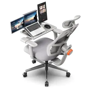 NEWTRAL MAGICH003 Ergonomic Chair + Detachable Workstation Desktop Gray