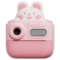 WOWKIDS K64 Kids Instant Print Camera 48MP Front & Rear Dual Cameras - Pink Rabbit