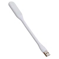 Portable USB LED Reading Light with Flexible Arm Mini Night Lamp for Laptop Desktop - White