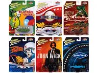 Pop Culture 2025 Set of 6 Cars Release 1 1/64 Diecast Model Cars by Johnny Lightning