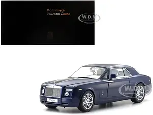 Rolls Royce Phantom Coupe Blue Metallic 1/18 Diecast Model Car by Kyosho