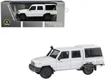 2012 Toyota Land Cruiser LC 79 French Vanilla White with Canopy 1/64 Diecast Model Car by Paragon Models