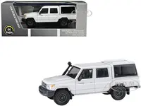 2012 Toyota Land Cruiser LC 79 French Vanilla White with Canopy 1/64 Diecast Model Car by Paragon Models