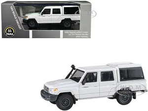 2012 Toyota Land Cruiser LC 79 French Vanilla White with Canopy 1/64 Diecast Model Car by Paragon Models