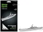 Model Kit USS Missouri (BB-63) Navy Battleship (Challenging Difficulty) Steel Model by Metal Earth