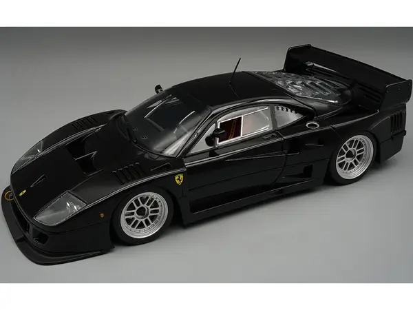 Ferrari F40 LM Black with Silver Enkei Rims "Press Version" (1996) "Mythos Series" Limited Edition to 40 pieces Worldwide 1/18 Model Car by Tecnomode