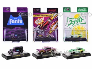 "Sodas" Set of 3 pieces Release 51 Limited Edition to 10000 pieces Worldwide 1/64 Diecast Model Cars by M2 Machines