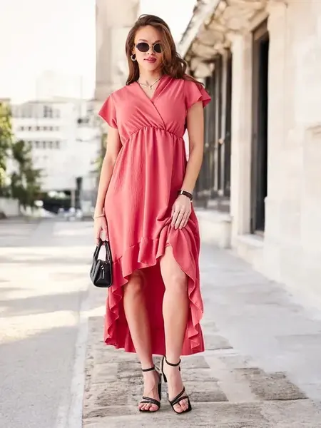 Resti Women's midi dress with an asymmetrical hem