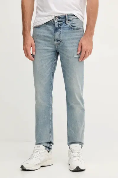 Džíny Calvin Klein Jeans pánské, modrá barva, LV04RD703G