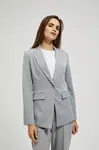 Marisse Single-Breasted Jacket With Delicate Gray Stripes