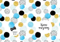 Narozeninové přáníčko s bublinami, modré bubliny