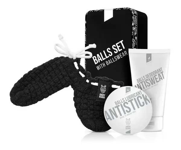 Dárková sada péče o intimní partie pro muže Angry Beards Balls Set With Ballswear + dárek zdarma