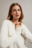 Marisse Women's Sweater Z-Sw-4518 Off White