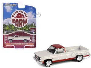 1981 GMC Sierra Classic K2500 Pickup Truck Beige and Dark Carmine Red "Down on the Farm" Series 10 1/64 Diecast Model by Greenlight