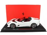 Ferrari 812 Competizione Aperta Bianco Italia Matt White with Red Stripe and Red Interior with DISPLAY CASE Limited Edition to 70 pieces Worldwide 1/