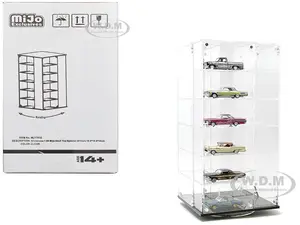 Showcase 24 Car Display Desktop Spinner with Cover "Mijo Exclusives" for 1/64 Scale Models
