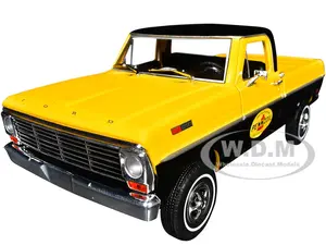 1969 Ford F-100 Pickup Truck "Pennzoil" Yellow and Black "Running on Empty" Series 7 1/24 Diecast Model Car by Greenlight