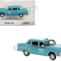 1974 Checker Cab Light Blue "Detroit" 1/87 (HO) Scale Model Car by Brekina
