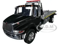 International DuraStar 4400 Flatbed Tow Truck Matt Black 1/24 Diecast Model Car by Jada