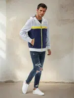 Ombre Men's hooded windbreaker jacket
