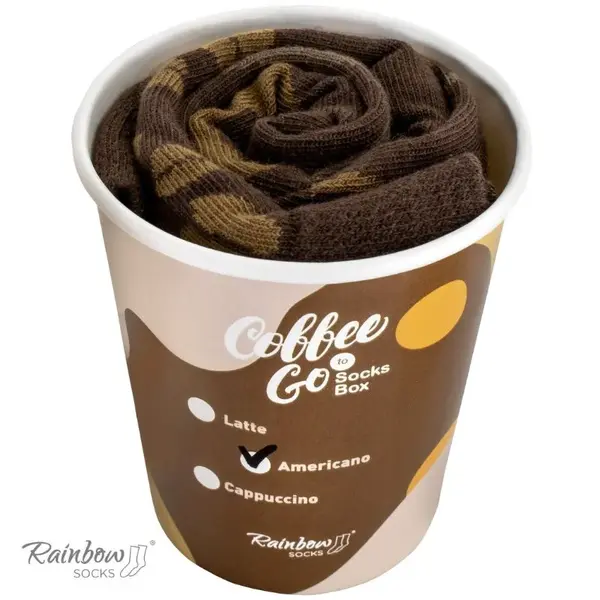 ZOOKSY/RAINBOW SOCKS Duhové ponožky Americká káva 1 pár