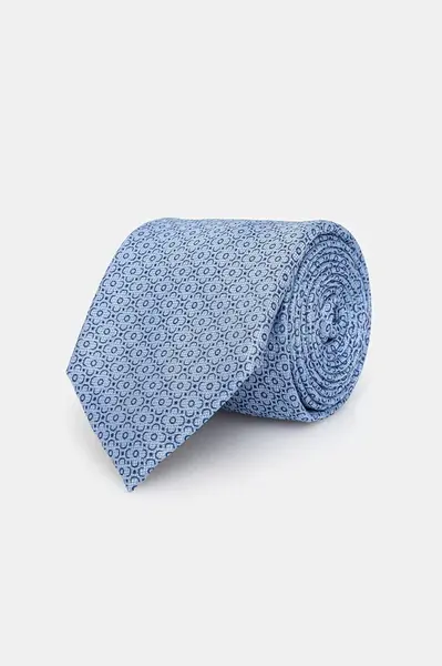 Hedvábná kravata Michael Kors modrá barva, MK0DT00195