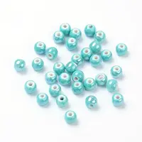 Pearlized Handmade Porcelain Round Beads