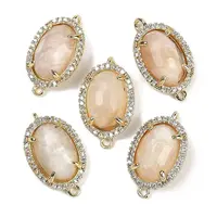 Natural Moonstone Faceted Oval Links