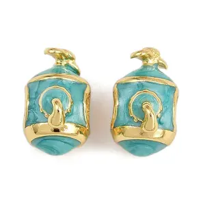 Brass European Enamel Beads