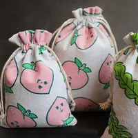 Rectangle Cotton & Linen Drawstring Pouches