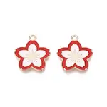 Light Gold Plated Alloy Enamel Pendants