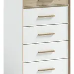 Zásuvková komoda dylan - bílá/dub světlý