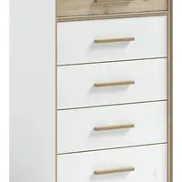 Zásuvková komoda dylan - bílá/dub světlý