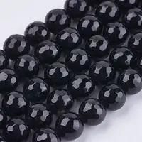 Natural Black Onyx Round Beads Strand