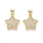 Brass Micro Pave Cubic Zirconia Pendants