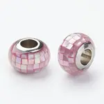 304 Stainless Steel Resin European Beads