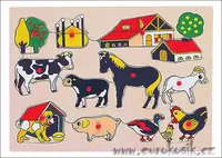 Puzzle na desce - statek